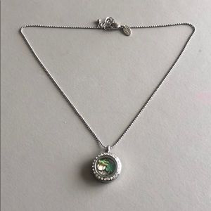 Origami Owl small locket, chain, and charms